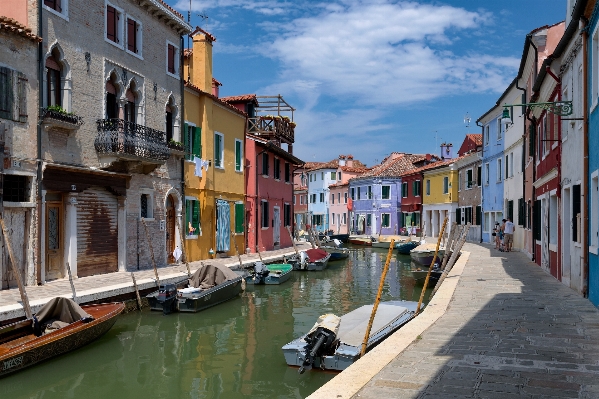 Boat town canal cityscape Photo