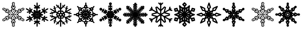 Snowflakes St Font