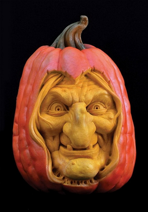 Zucca halloween pittura corpo umano
