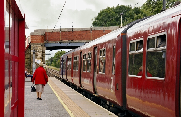 Railway train travel transport Photo