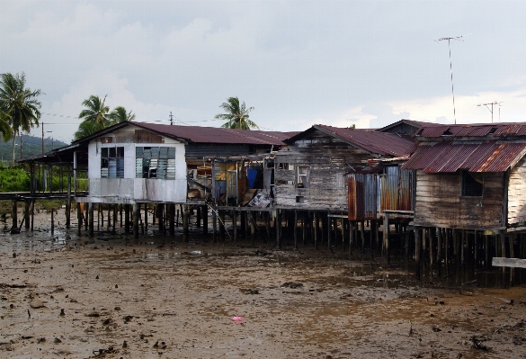 Beach town hut village Photo