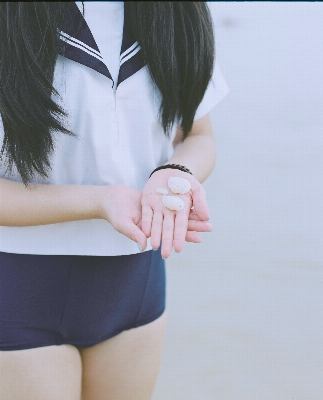 Hand beach water ocean Photo