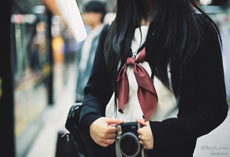 Bokeh girl hair grain