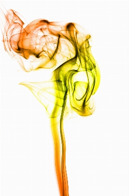 Hand abstract smoke orange Photo