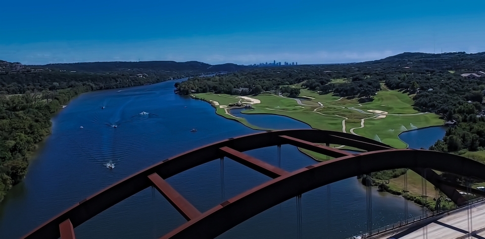 Bridge bay reservoir drone