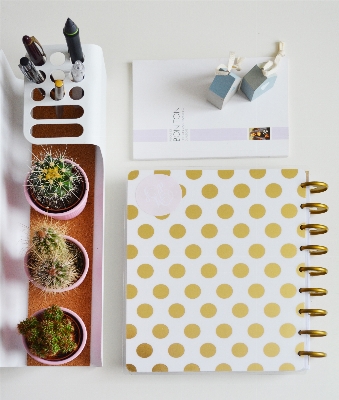 Desk pattern agenda planner Photo