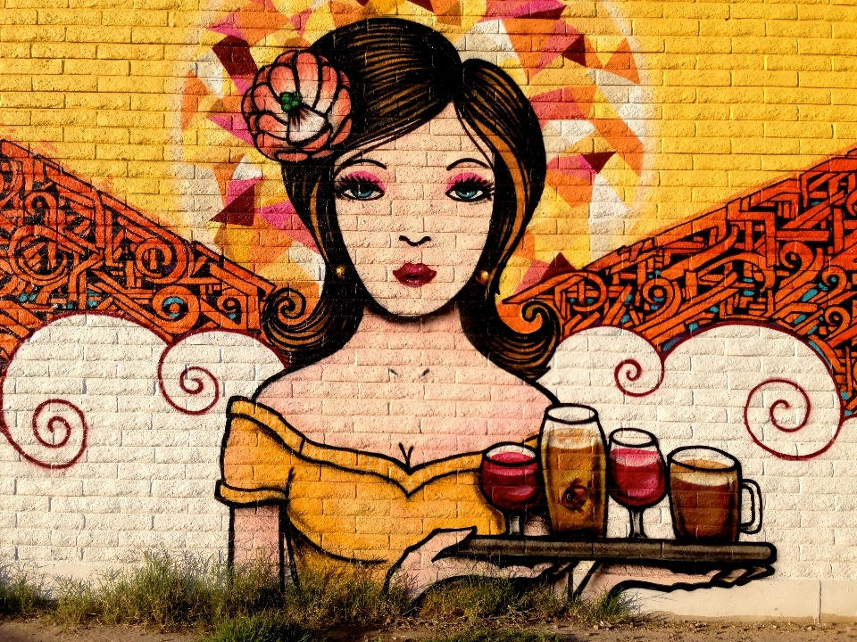 Pintada cerveza arte callejero