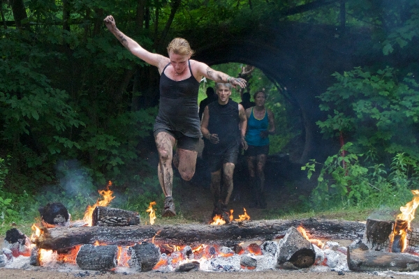 Pond backyard campfire spartanrace Photo