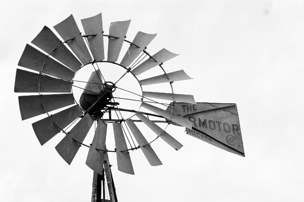 Photo Aile noir et blanc
 roue horloge