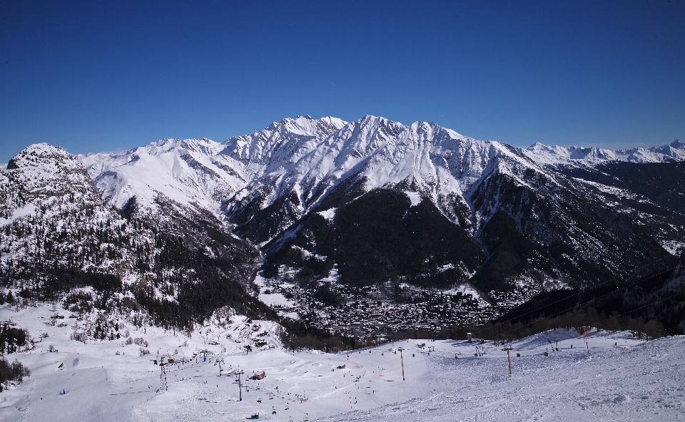 Montagne neige hiver ciel