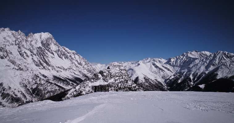 山 雪 冬天 天空 照片