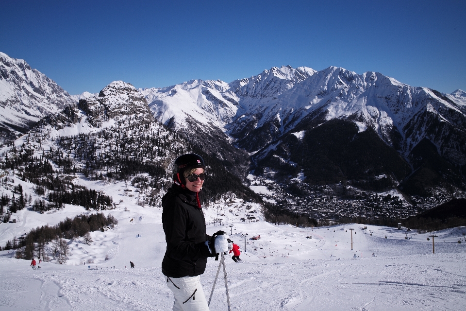 Montagne neige hiver ciel