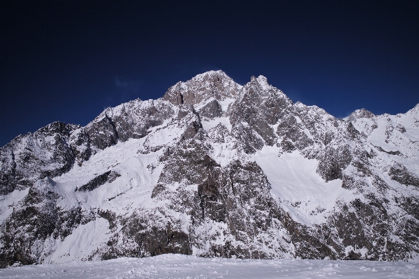 山 雪 冬天 天空 照片