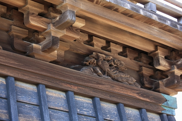 Wood roof beam high Photo