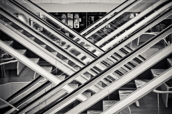 Abstract black and white architecture structure Photo