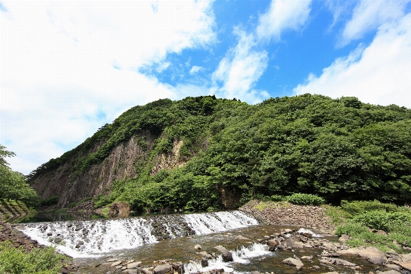 Coast rock mountain river Photo