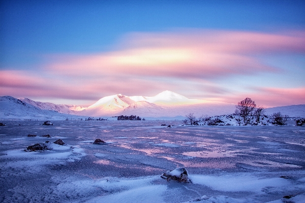 Sea horizon mountain snow Photo