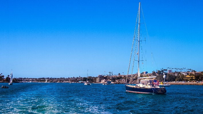 Landscape sea water dock Photo