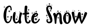 Cute Snow Font