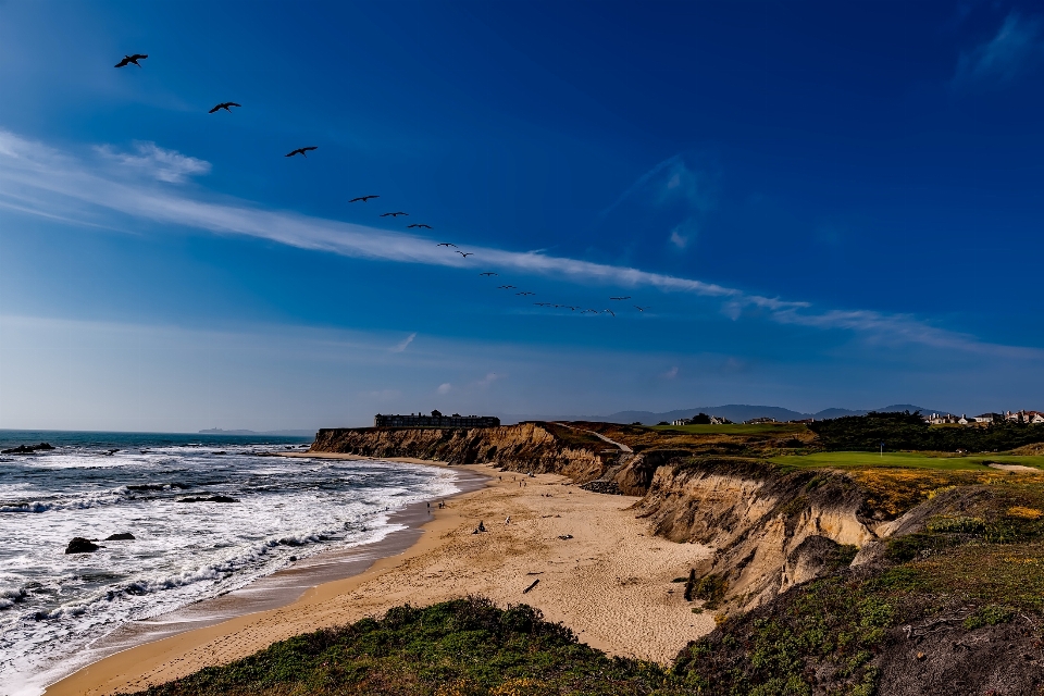 Praia paisagem mar costa