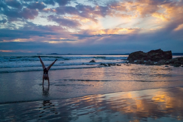 Hand beach sea coast Photo