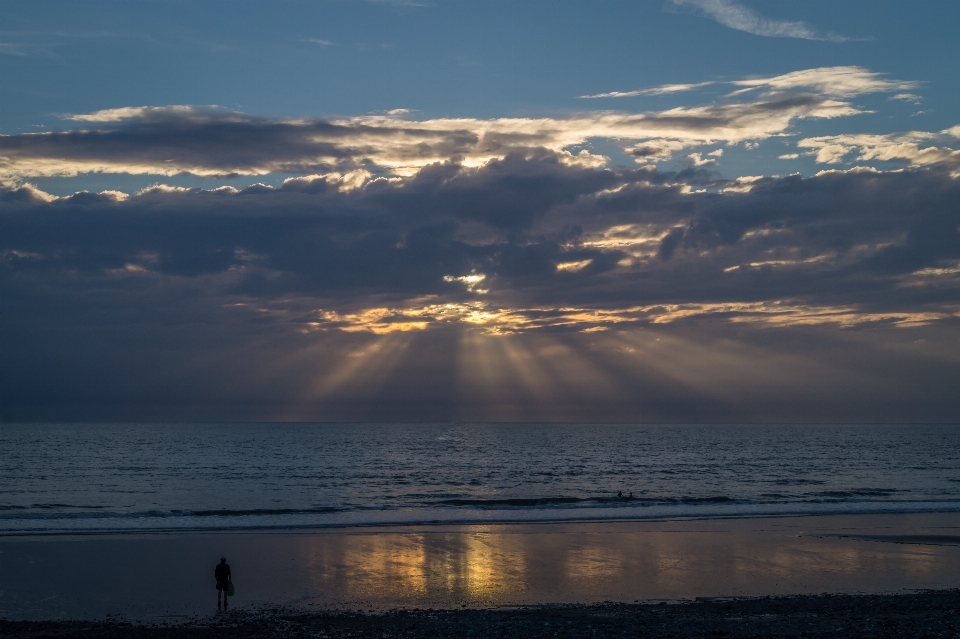 Man beach sea coast