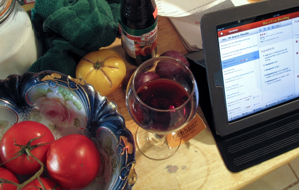 Ipad wein sommer essen