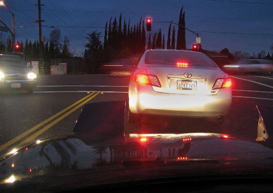 Light traffic car night Photo