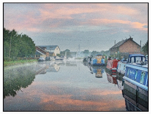 Water sky fog sunrise Photo