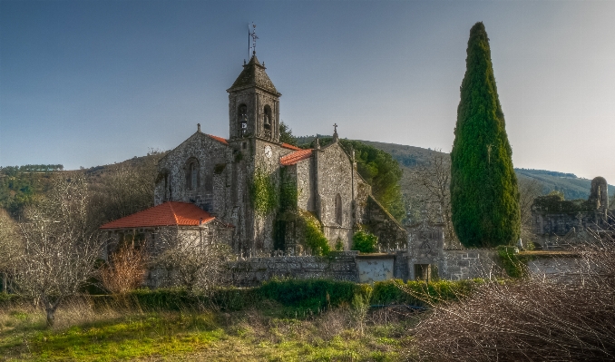 Landscape hill building chateau Photo