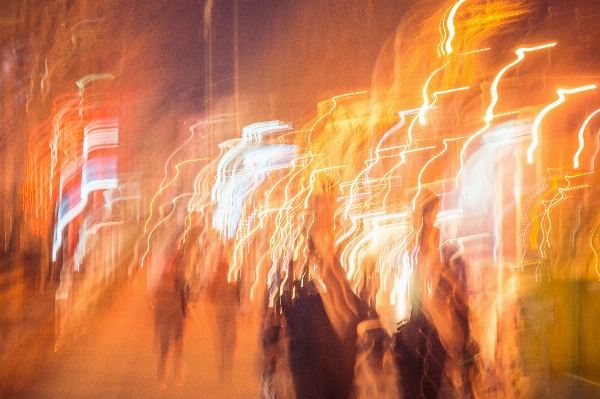 Light blur street night Photo