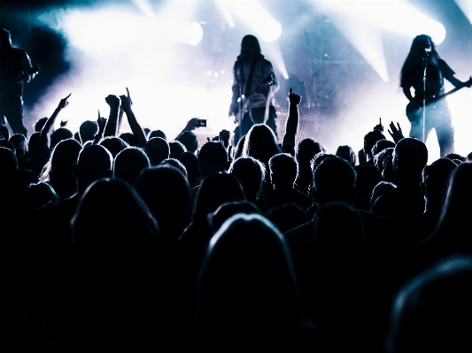 Rock music light crowd Photo