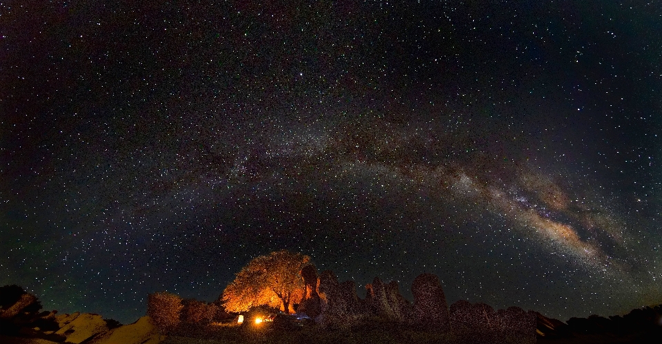 Cielo noche estrella vía láctea
