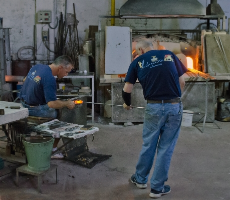 Factory manufacturing murano glassmaking Photo