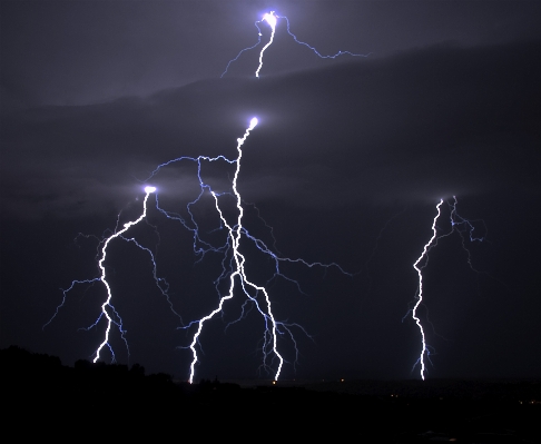 Night darkness electricity lightning Photo