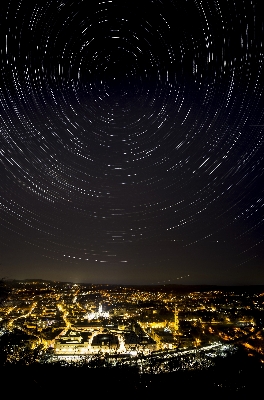 Horizon sky trail night Photo