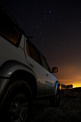 Foto Praia céu carro noite