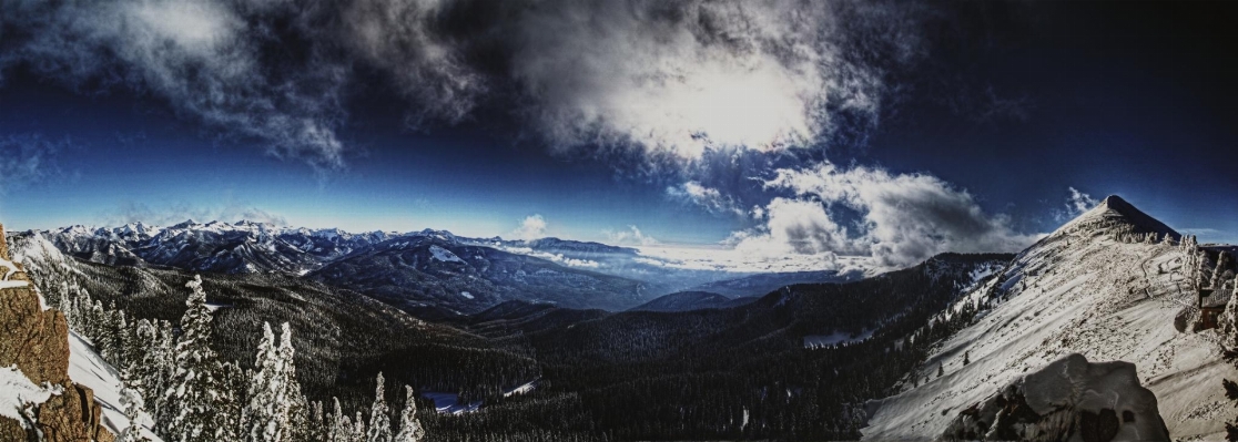 Landscape creek mountain snow Photo