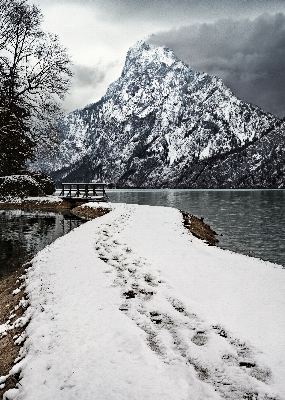 Фото пейзаж природа гора снег