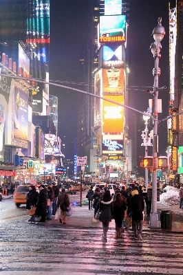 Fußgänger straße nacht stadt Foto