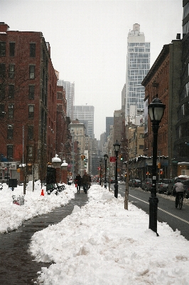 Foto Nevicare inverno strada città