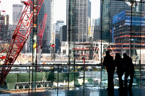 Foto Ponte orizzonte grattacielo manhattan