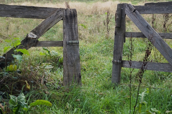 Open fence wood track Photo