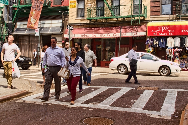 Foto Pedone strada città manhattan