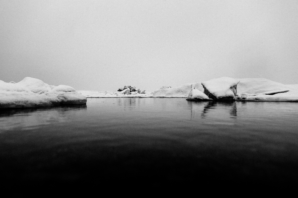 море вода открытый снег