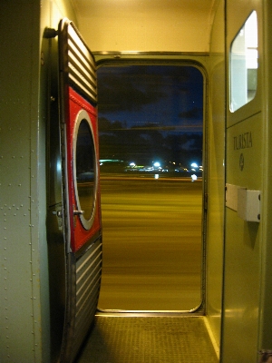 Night window train transport Photo