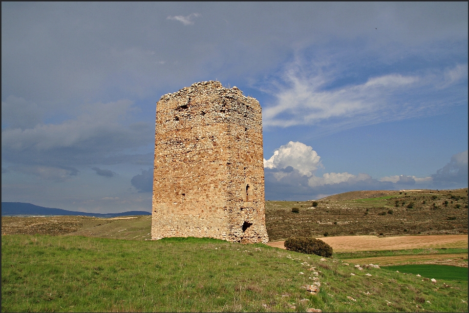 Krajobraz rock wzgórze budynek