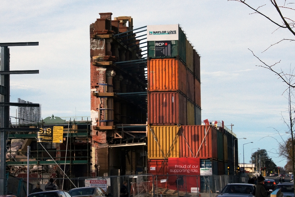 Downtown transport construction vehicle