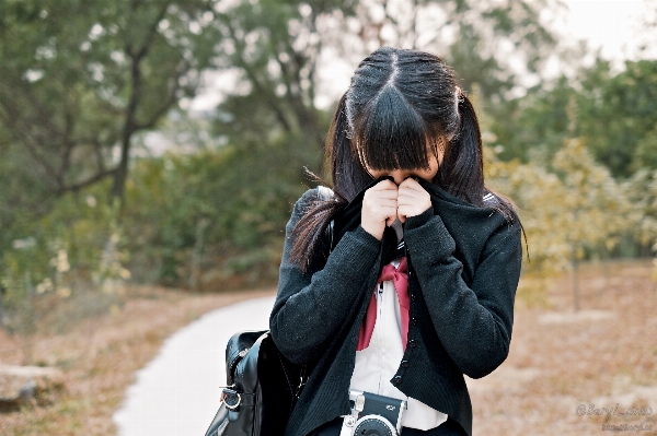 Bokeh blur girl woman Photo