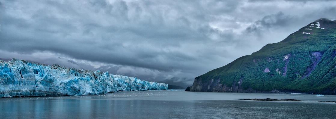 Sea mountain range ice glacier Photo